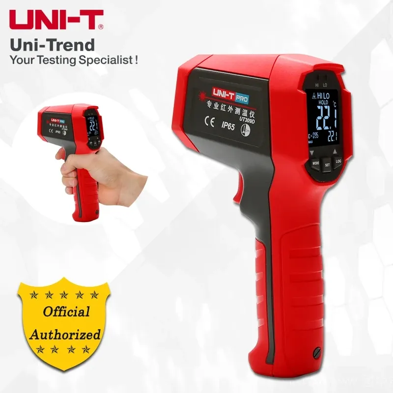 UNI-T UT309A UT309C UT309D UT309E Thermomètre IR professionnel Compteur de température sans contact Pistolet de température infrarouge Maintien des données Maintien de l'affichage