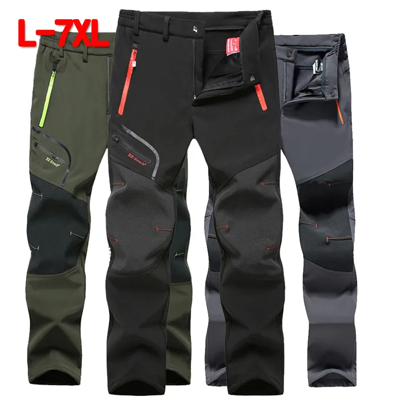 Pantaloni da uomo Pantaloni da trekking estivi invernali da uomo Pantaloni da pesca in pile softshell da uomo all'aperto Pantaloni da trekking da montagna impermeabili tattici da uomo 230329