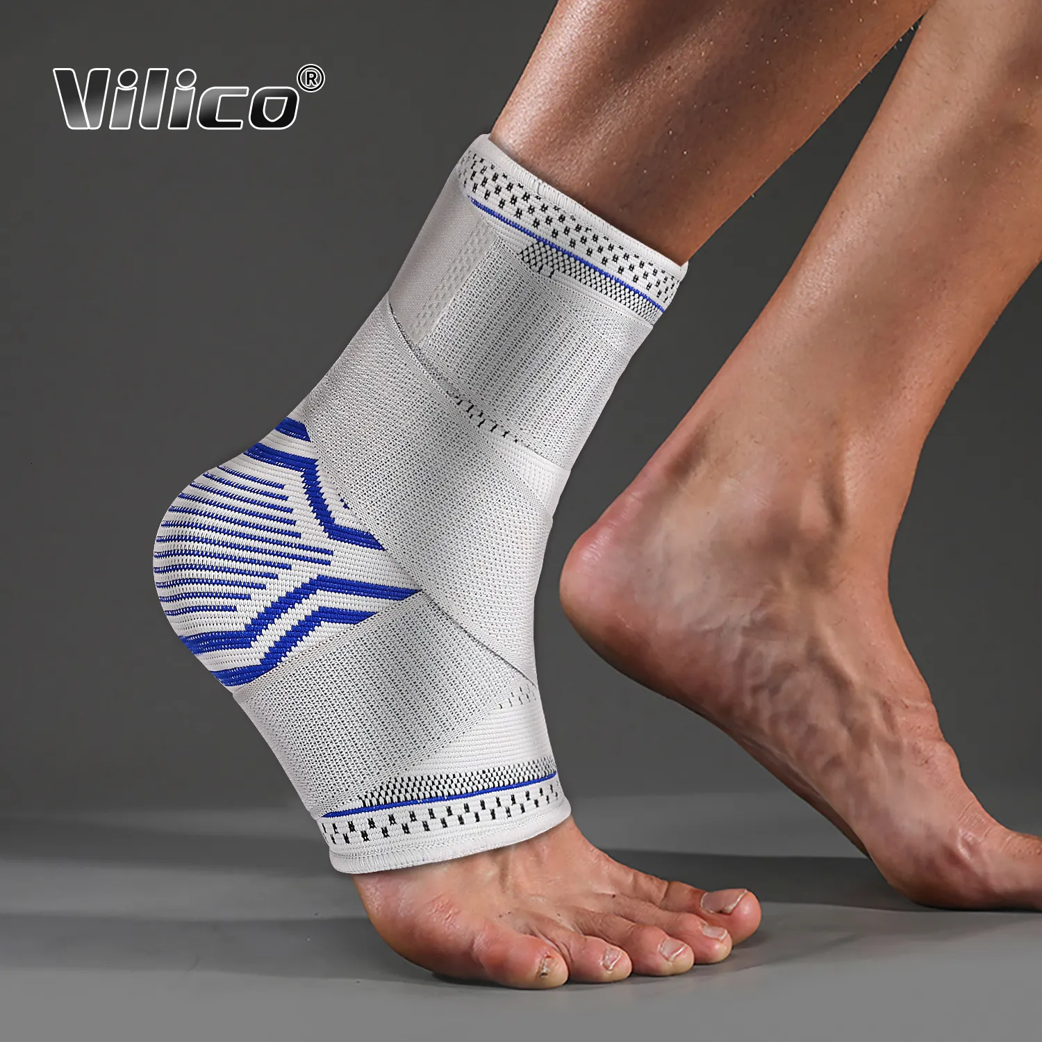 Tornozelo suporta vilico tornozelo com suporte ajustável no tornozelo protetora elástica de compressão suporte de guarda