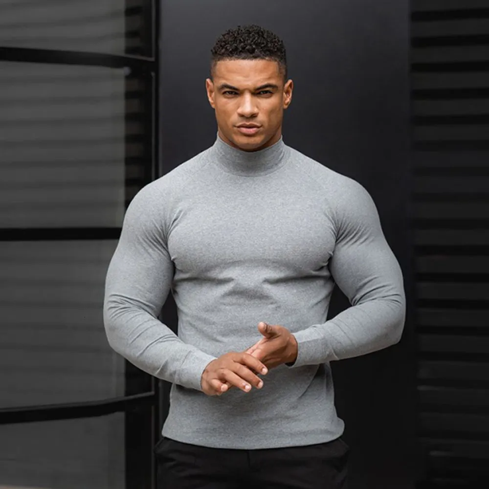 T-shirts pour hommes Séchage rapide Chemise à manches longues Hommes Gym Fitness Tshirt Mâle Courir Sport Bodybuilding Skinny Tee Tops Printemps Vêtements d'entraînement 230329