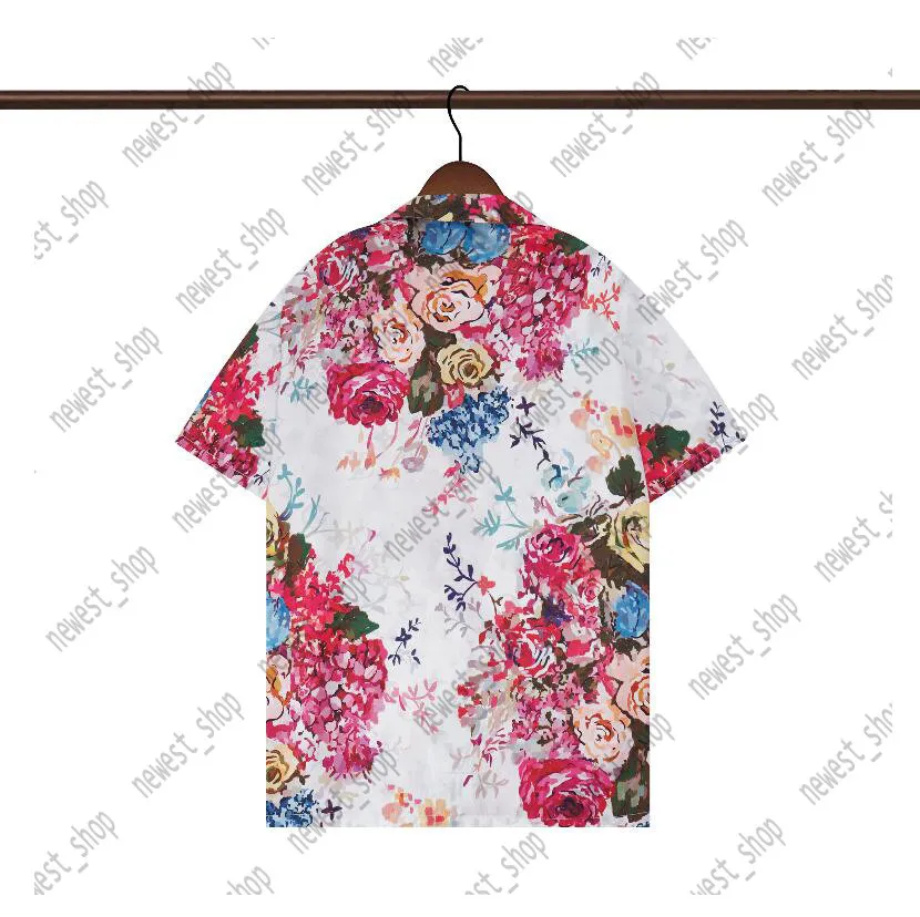 23ss Designer Summer Mens Casual Рубашки Европа Hawaii Beach Classic Printing рубашка