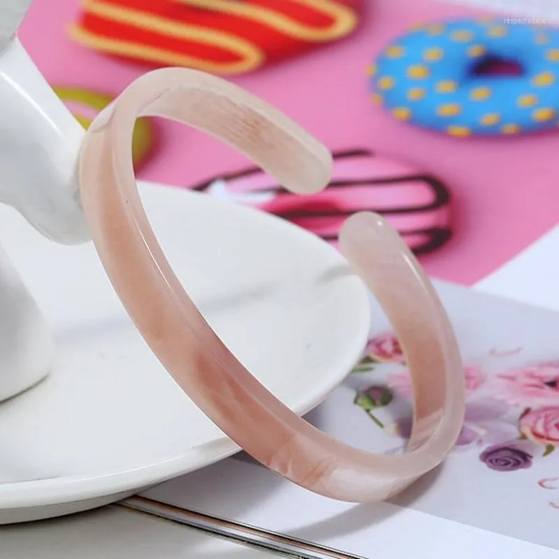 Bangle Round Thin Tiny Cute Acrylic Cuff For Women