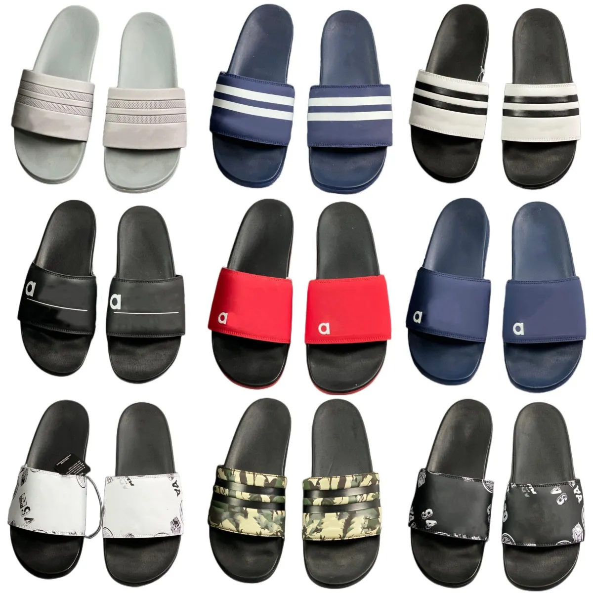 Sommer-Hausschuhe, modische Herren-Slides, klassische Damen-Strandschuhe, Luxus-Brief-Designer-Schuhe, flache Fersen-Sandalen, Outdoor-Gummiabnutzung, rutschfeste Duschraum-Schuhe, 36–45