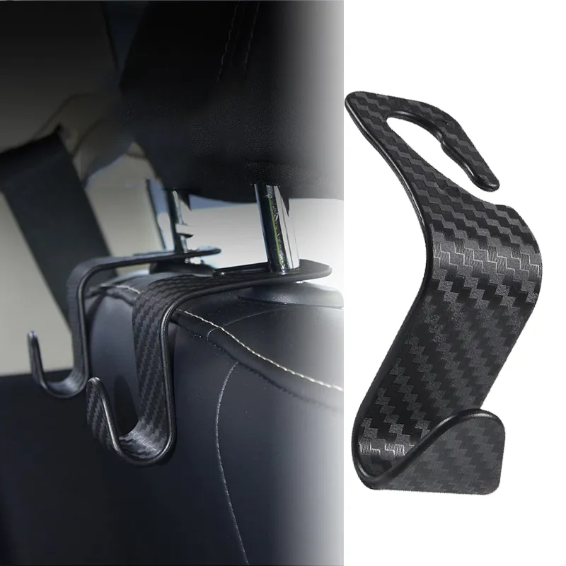 Gancho trasero para asiento de coche, colgador portátil Interior, almacenamiento Universal para bolso, monedero, soporte de decoración de tela, accesorios de Interior de coche