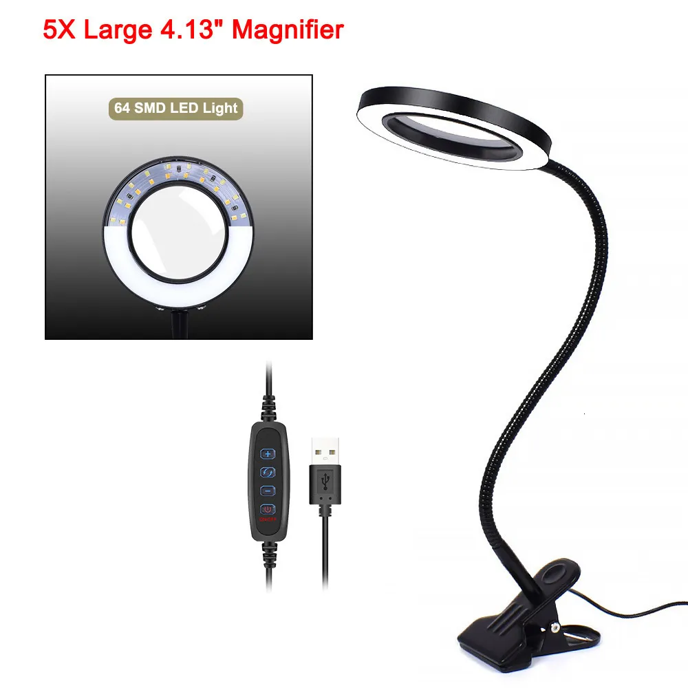 Big Lens Magnifier with LED Light Desktop Magnifying Glass with USB Cable -  China Magnifier, Magnifying Glass