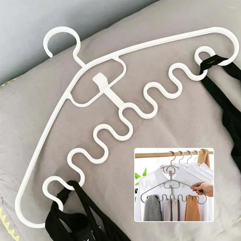 Hangers Waves Multi-port Support Clothes Drying Rack Multifunction Plastic Tie Hanger Belt Storage Closet Organizer