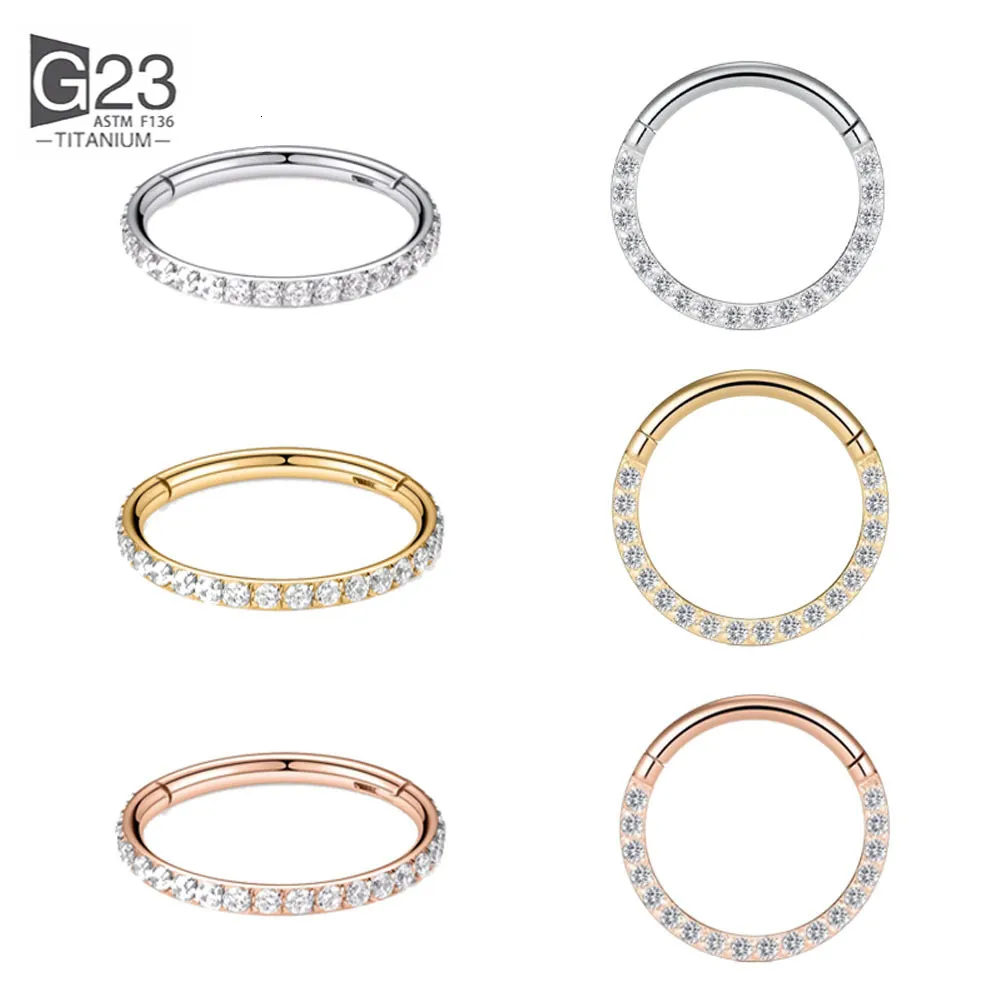 Neusringen Studs 10 stks F136 Hoop oorbellen voor vrouwen Neusring Knop Perforeer Oorbellen Lichaam Luxe Zirkoon kraakbeen sieraden voor vrouwen 230328