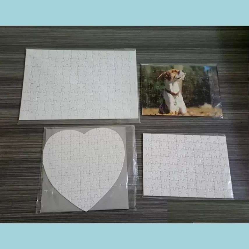 Favor de festa sublimação em branco Coração Puzzles Diy Puzzle Love Transferência