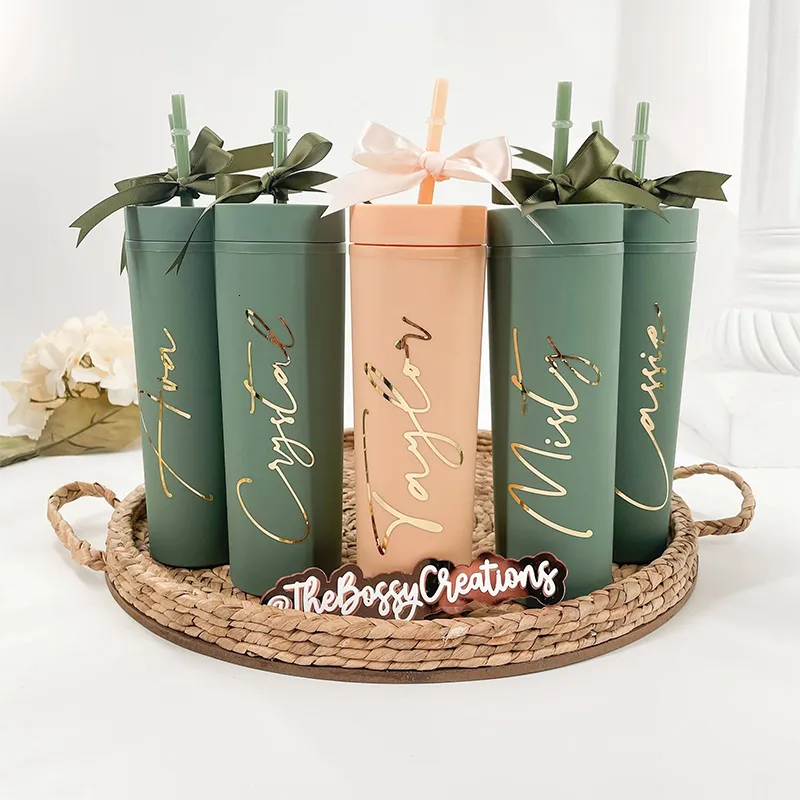 Andra evenemangsfestleveranser Personliga brudtärna Tumblers Bridesmaid Förslag Present Bröllopsfest kommer du att vara min Bachelorette Bridal Gifts Hen Party 230329