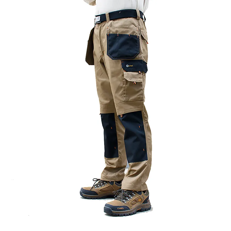 Мужские брюки мужские многокачественные грузовые брюки на открытом воздухе в стиле сафари с прямыми рабочими брюками с многонаправленными износостойкими рабочими штанами 230329