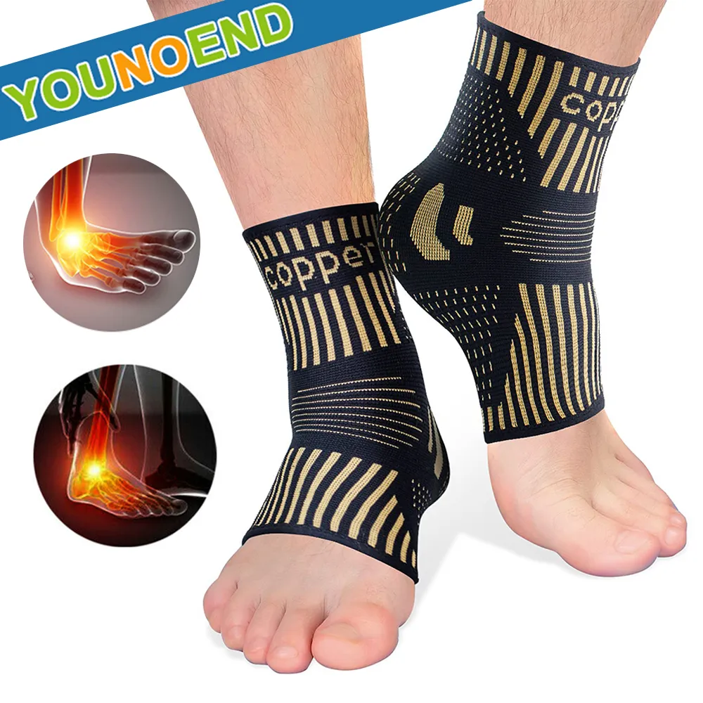 Ankle Support Sports copper ankle support bracket ankle compression sleeve socks for foot exhaustion foot spray Achilles tendon pain relief 230329