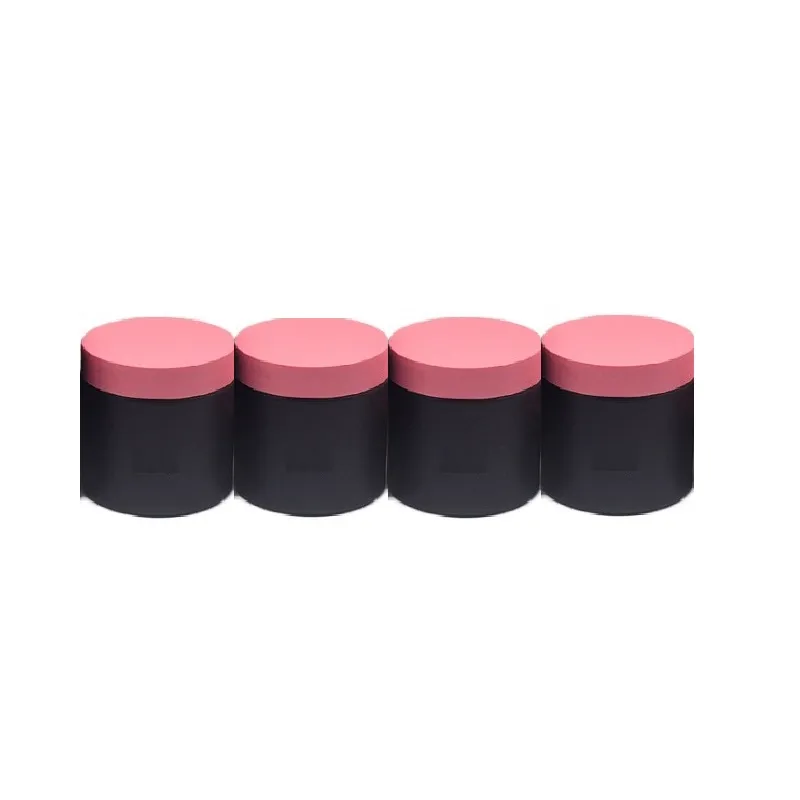 Matte vorst Zwarte plastic fles cosmetische potten roze dekselverpakking Refilleerbare container draagbare lege huidverzorging oogcrème potten 100 ml 120 ml 150 ml 200 ml 250 ml