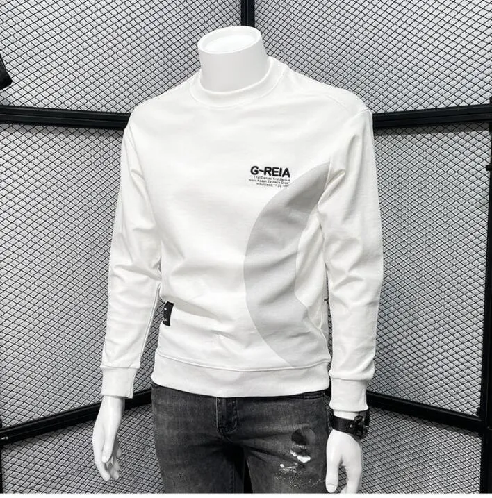 Felpe con cappuccio da uomo di nuova marca Felpe con cappuccio Moda sciolto Pullover Versatile Contrasto bianco hip hop Lettera Ricamo giovane streetwear Maglione girocollo di alta qualità