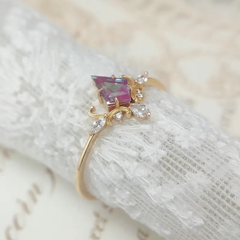Anillo De Plata 925 Con Diseño De Estrella TJC - Chapado En Oro Rosa, Amarillo Y Platino, Con Caja De Regalo