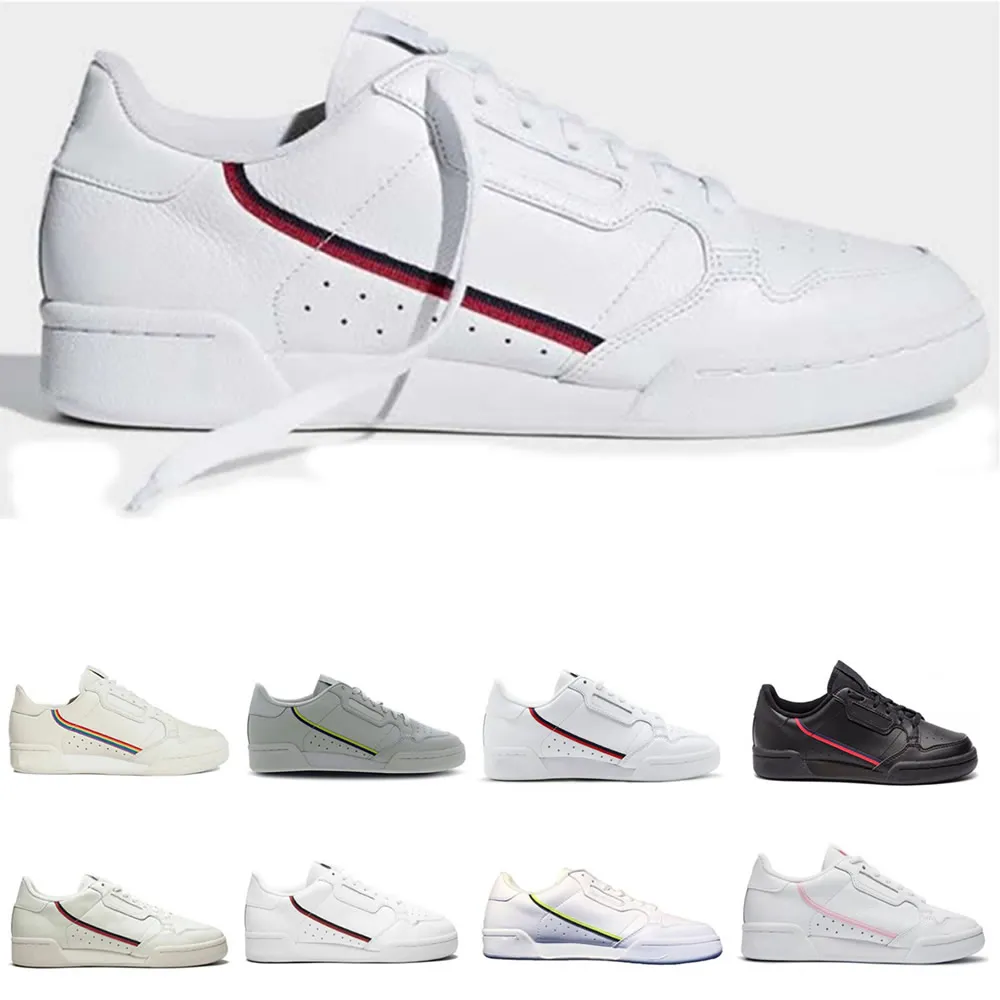 Nieuwe Rascal Leather Continental 80 Casual Schoenen Wit OG Core Zwart Triple Wit Roze Mannen Mode Trainers Mode Powerphase Calabasas Casual Schoen 40-45