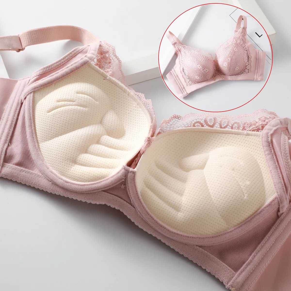 Bras Push Up Bra dla kobiet seksowna kwiatowa koronkowa Bralette bezprzewodowa miękka miękka bezszwana bawełniana bawełniana wygodna bielizna żeńska 230330