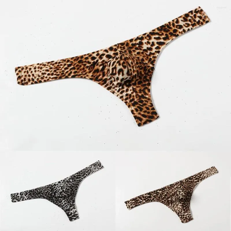 Calzoncillos Hombres Ropa Interior Tanga Leopardo Cintura Baja Bulto Bolsa Atractivo Sexy Transpirable Espalda Tanga Calzoncillos Lenceria Moda Masculina De 6 42 DHgate
