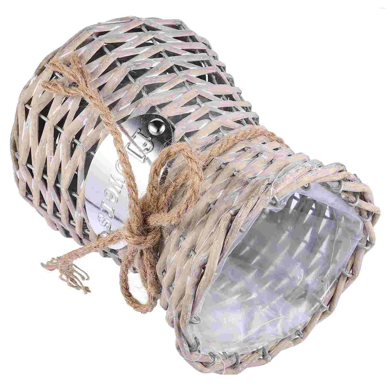 Вазы вазы Цветочная корзина Woven Wicker Rattan Rustic Seagrass Dear Decor Planter Высокая декоративная сельскохозяйственная ферма хранение