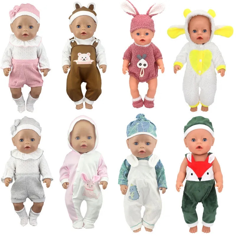 Doll Bodies Parts Fashion Jump Suits Fit For 43cm Baby 17 Inch Reborn Clothes 230329