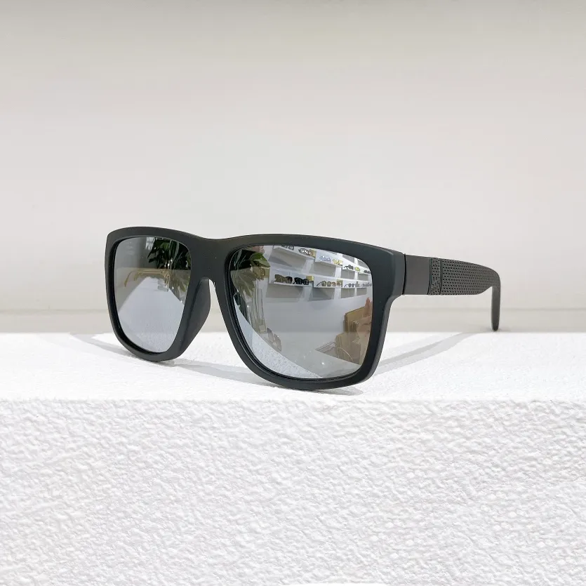 Matowe czarne srebrne lustro okulary przeciwsłoneczne dla mężczyzn 1124 okulary okulary przeciwsłoneczne projektanci okularów przeciwsłonecznych Occhialia Da Sole Uv400 Ochrona okularów