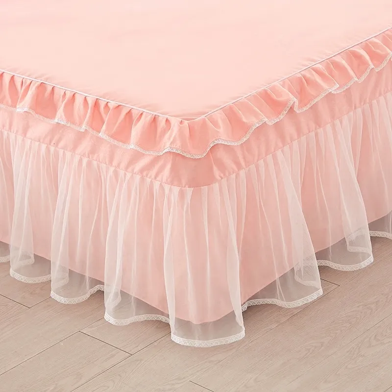 Lace Ruffled Bed Skirt Romantic Wedding Bedding Set 1/ Soft