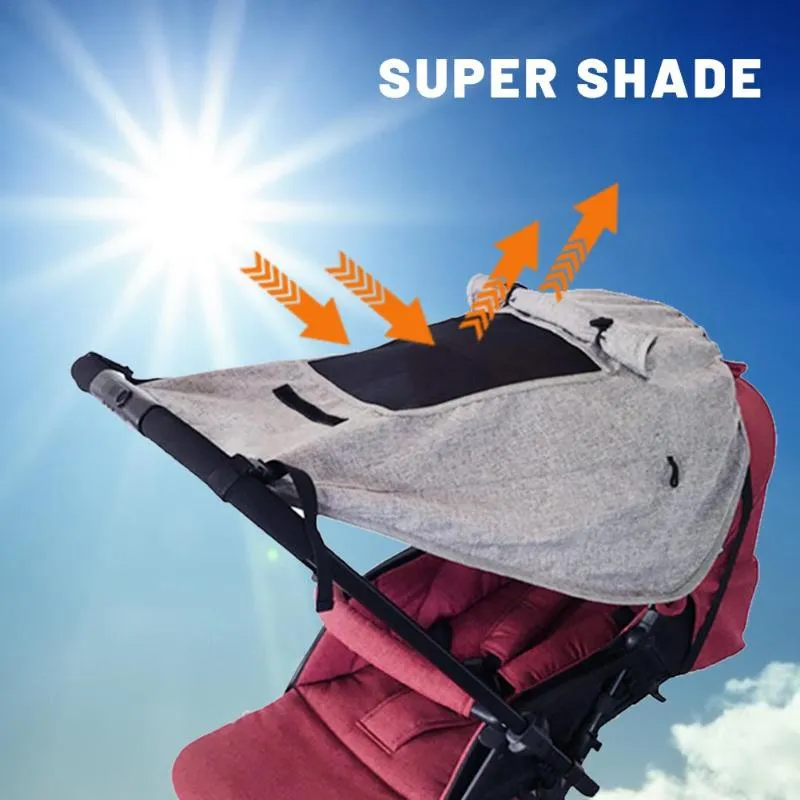 Barnvagnsdelar Tillbehör universell Baby Sun Shade Waterproof UPF 50 Anti-UV Protector Awning Mommy Spädbarn Travel Shopping