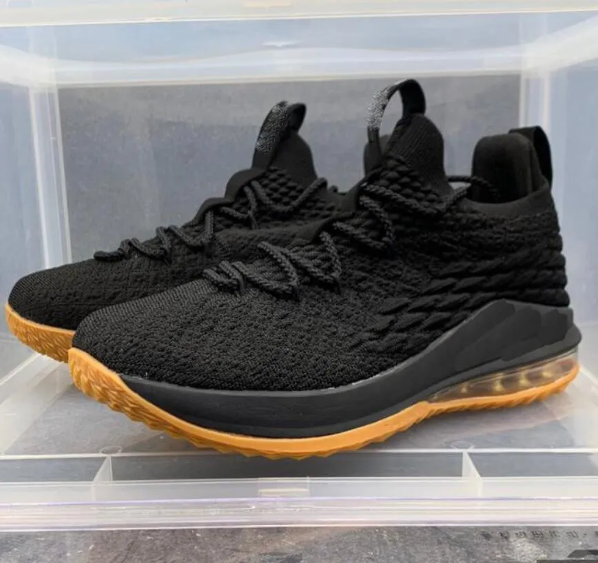 Lebron 15 black shop gum size 13