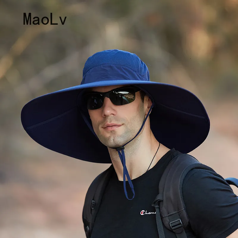 Waterproof Wide Brim Large Brim Fishing Hat For Men Ideal For Summer,  Hiking, Fishing, Climbing, And Safari Oversized Sun Cap With UV Protection  Style 230330 From Huafei10, $10.89