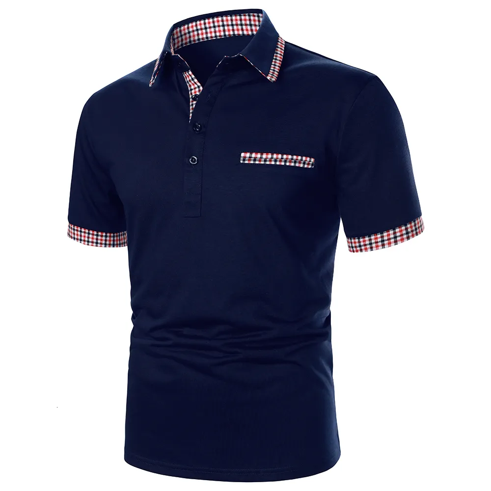 Hommes TShirts Polo Shirt À Manches Courtes Tops Plaid Correspondant Conception D'affaires Porter Des Vêtements Casual Mode Streetwear Revers Top 230330