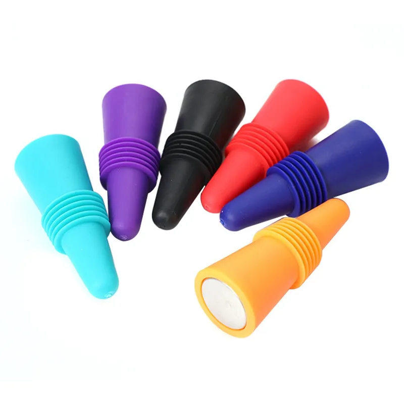 Silicone Wine Bottle Stopper For Whiskey Leak Proof Red wine Beer Champagne Bottle Cap Closer Wine Cork Lid Bar Accessories