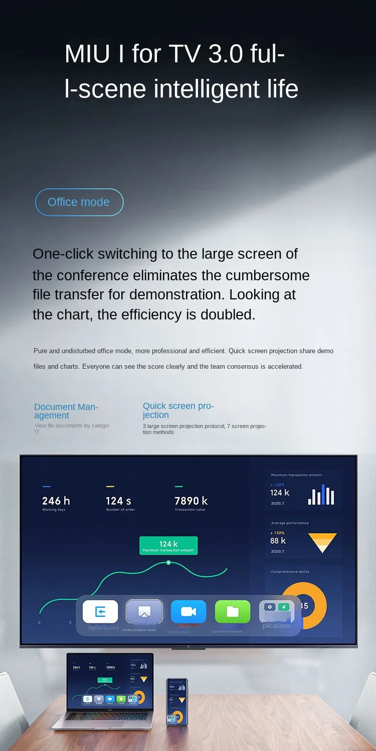 Smart M4uhd Tv 65 4K EA65 M4uhd Tv With Android 9.0, Voice Control, 2GB