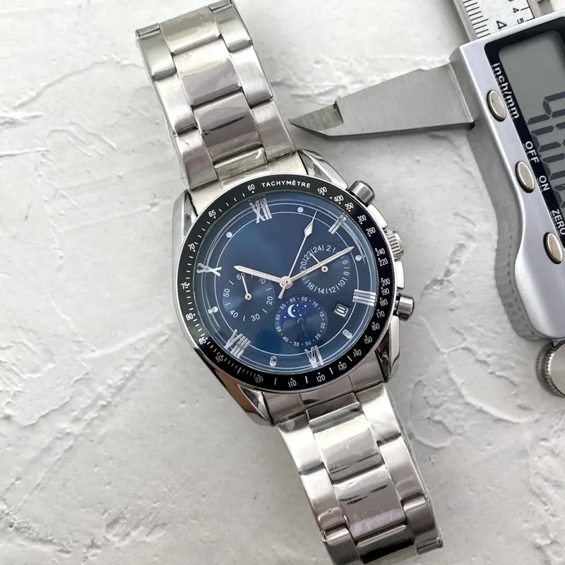 Omeg Relojes de pulsera para hombres 2023 Nuevos relojes para hombre Todos los diales funcionan Reloj de cuarzo Alta calidad Marca de lujo superior Reloj cronógrafo Accesorios de moda Cinturón de acero DE V