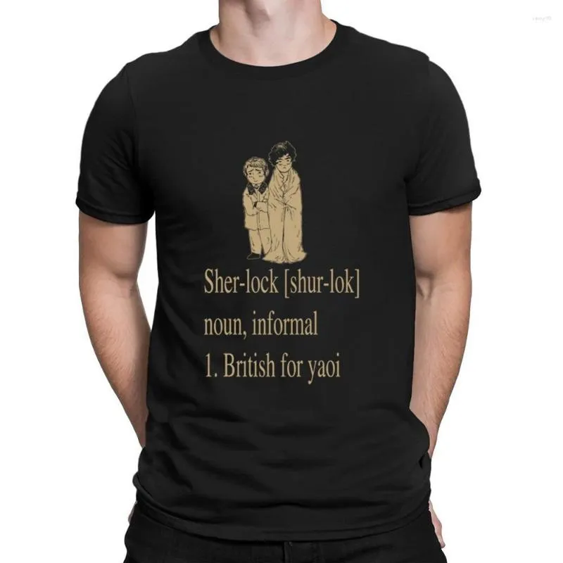 Chemises décontractées pour hommes T Sher Lock Noun Britannique informel pour Yaoi Shirt Tee Top Funky Personnalité Printemps Plus Nouveauté