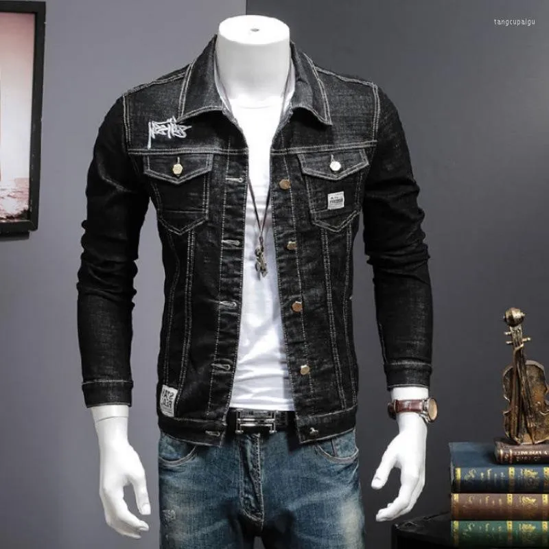 Vestes masculines 2023 Veste hommes Color Coton Coton Tissu de denim de haute qualité