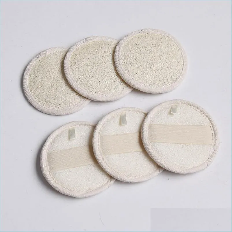 Badborstels sponzen struikgewassen ronde exfoliërende loofah borstels natuurlijke gezicht body scrubber mannen vrouwen douche gezicht reiniging pad d dhynv