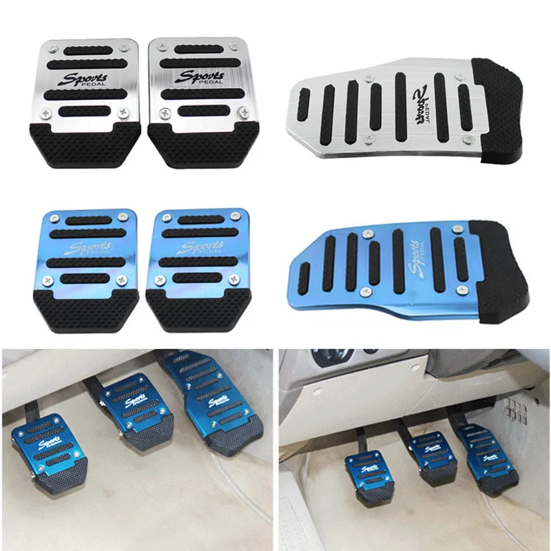 Aluminium Alloy Non Slip Car Foot Pedal Set With Automatic Gear Brake