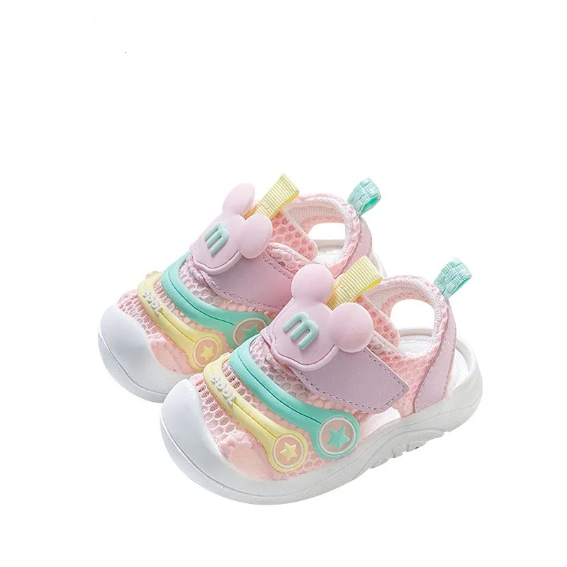 First Walkers scarpe da bambino per neonati e ragazze Scarpe da bambino con suola morbida per bambini da spiaggia primaverili ed estivi Scarpe antiscivolo carine nette 230330