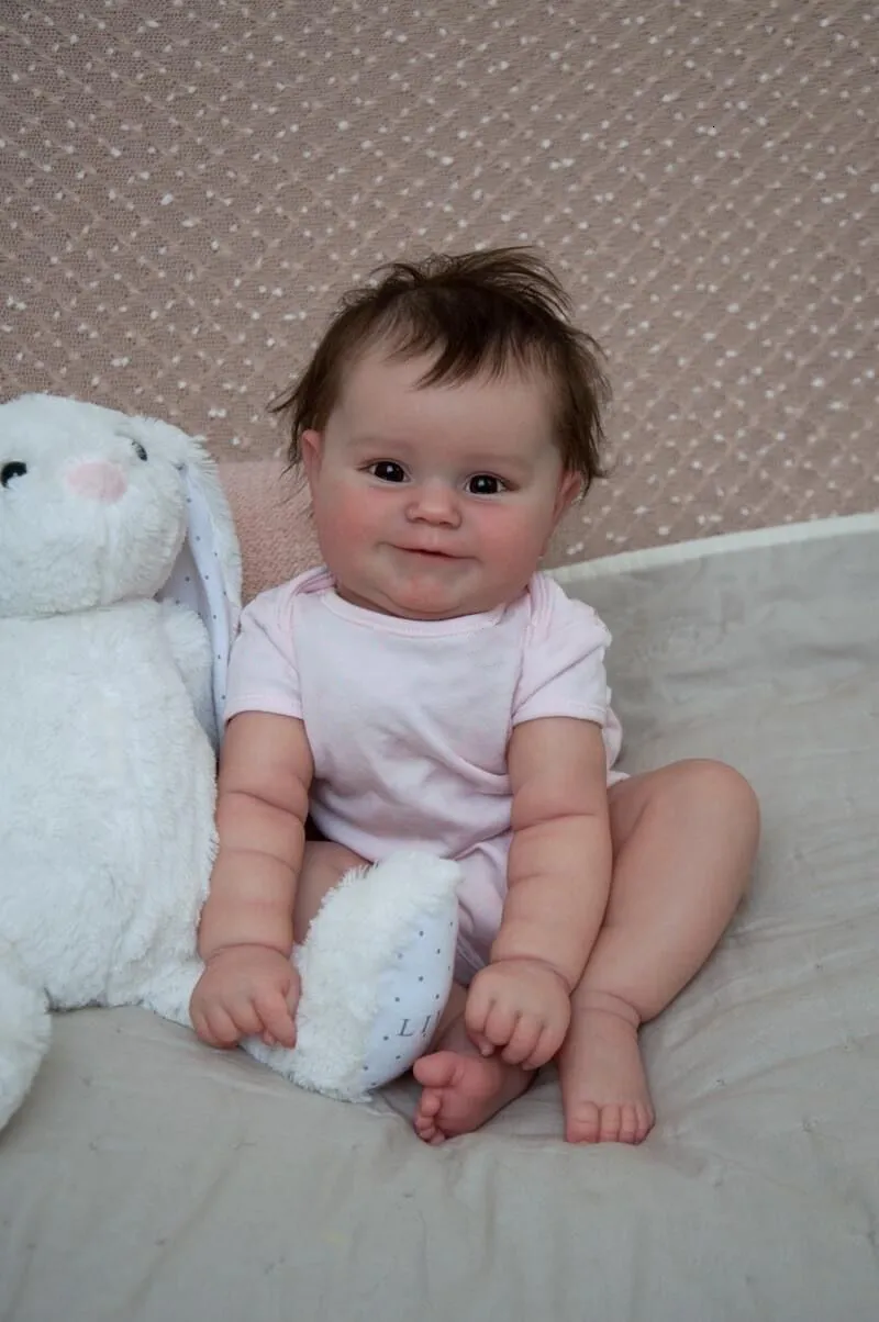 Dolls NPK 50CM Reborn Baby Doll geborenes Mädchen Baby Lebensechte Real Soft Touch Maddie mit handgewurzelten Haaren Hochwertige handgefertigte Kunstpuppe 230330