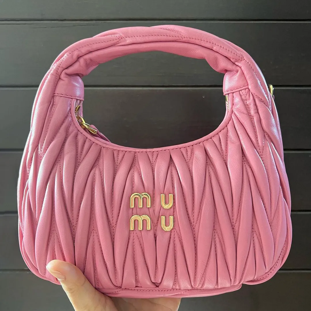 Women's Miui Designer Wander Matelasse clutch bag hobo tote beroemde Miu Underarm heren Luxe Echt lederen mini Schoudertas handtas crossbody tassen met schouderriem