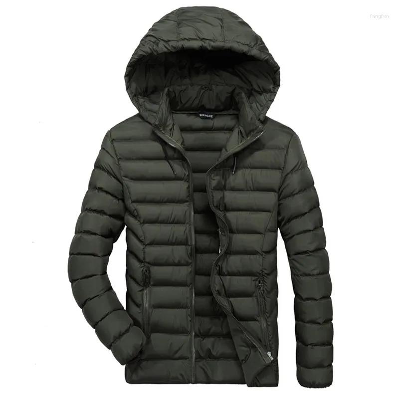 Herren Daunentropfen Ankünfte Mode Herren Winterjacke Hut Abnehmbare Lässige Parkas Leichte Mäntel Outwear AXP240