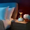 Hourglass nachtlampje, yogalamp, romantische bedlamp, 15 minuten zand zandloper timer 4 kleuren veranderen van glas/nachtlampje