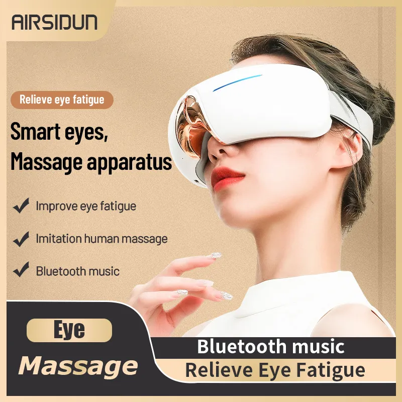 Massageador de olho Inteligente dobrável Bluetooth Compressa Protetor Recarregável Pressão de ar 230329
