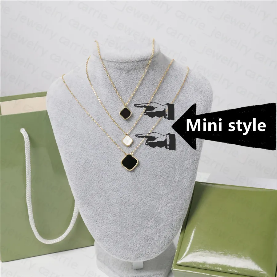 Fashion Mini Pendant Necklace Designer Necklaces Women's Jewelry Fritillaria Clover Design Gold 4 Color Elegant Temperamental