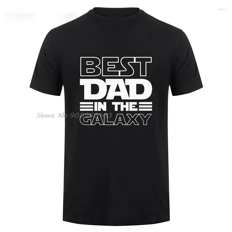 رجال Thirts Dad in the Galaxy T-Shirt Funny Phathers Day هدايا عيد ميلاد للأب Men Hand Summer Cotton Shirt tshirt