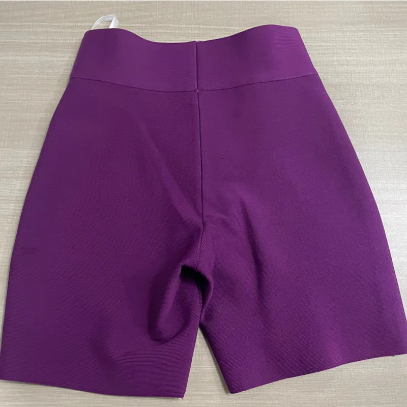 Pantaloncini da donna Pantaloncini con fasciatura a 9 colori Pantaloncini con fasciatura rosa viola Vita alta Pantaloncini sportivi casual con fasciatura in rayon di alta qualità 230330