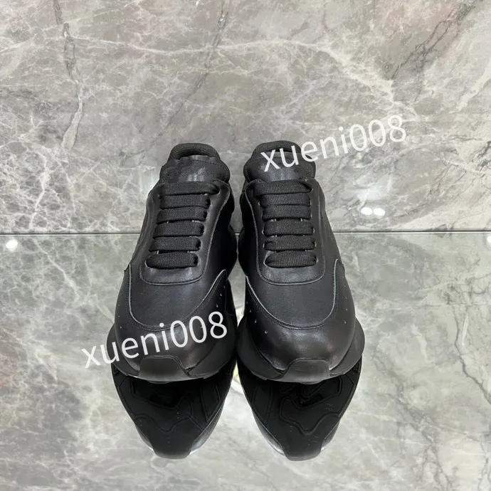 top Zapatos casuales para mujer Zapatillas de deporte con bandas de piel de becerro blanco negro azul gris zapatillas de deporte de diseñador zapatillas de deporte de baja moda para hombre y mujer