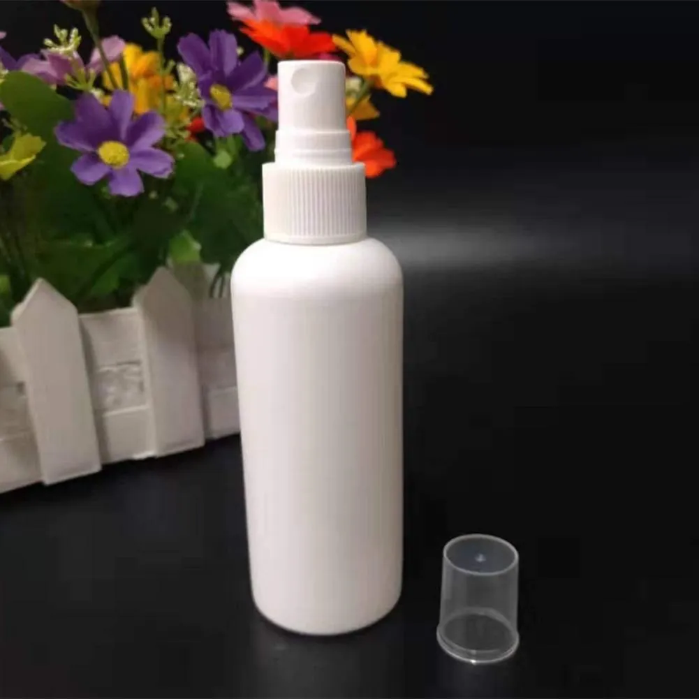 Bouteilles de pulvérisation blanches de 2oz/50ml, récipient de liquide rechargeable, bouteille de voyage vide en plastique réutilisable pour shampoing et parfum