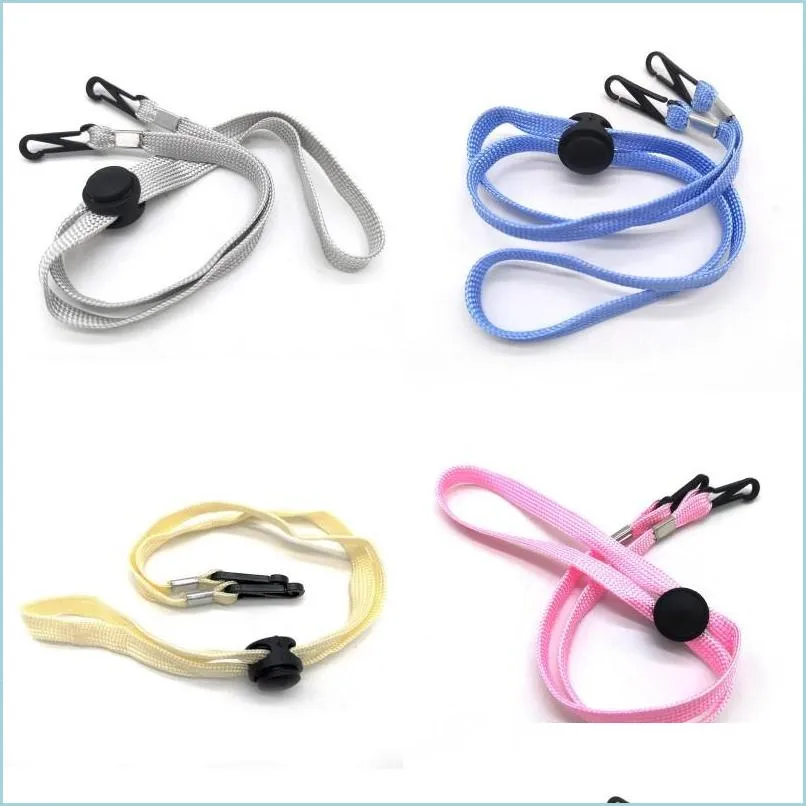 Autres fournitures de fête festives Masque facial Longes Sangle réglable avec clips 65cm Enfant Adt Antilost Leash Rose Bleu Noir Drop Del Dhqke