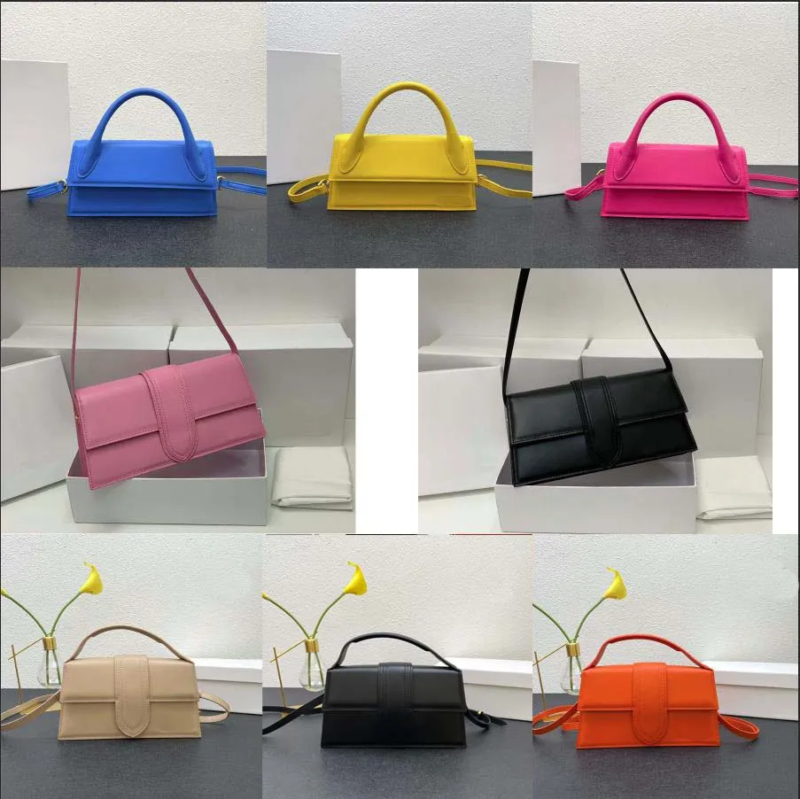 Luxus-Handtasche Umhängetaschen Leder Designer Jacquemu Handklappe Samt Bamnino Palmenmuster Tragetasche LE Bambinos LONG Noeud Lange Version Grand Achseltasche