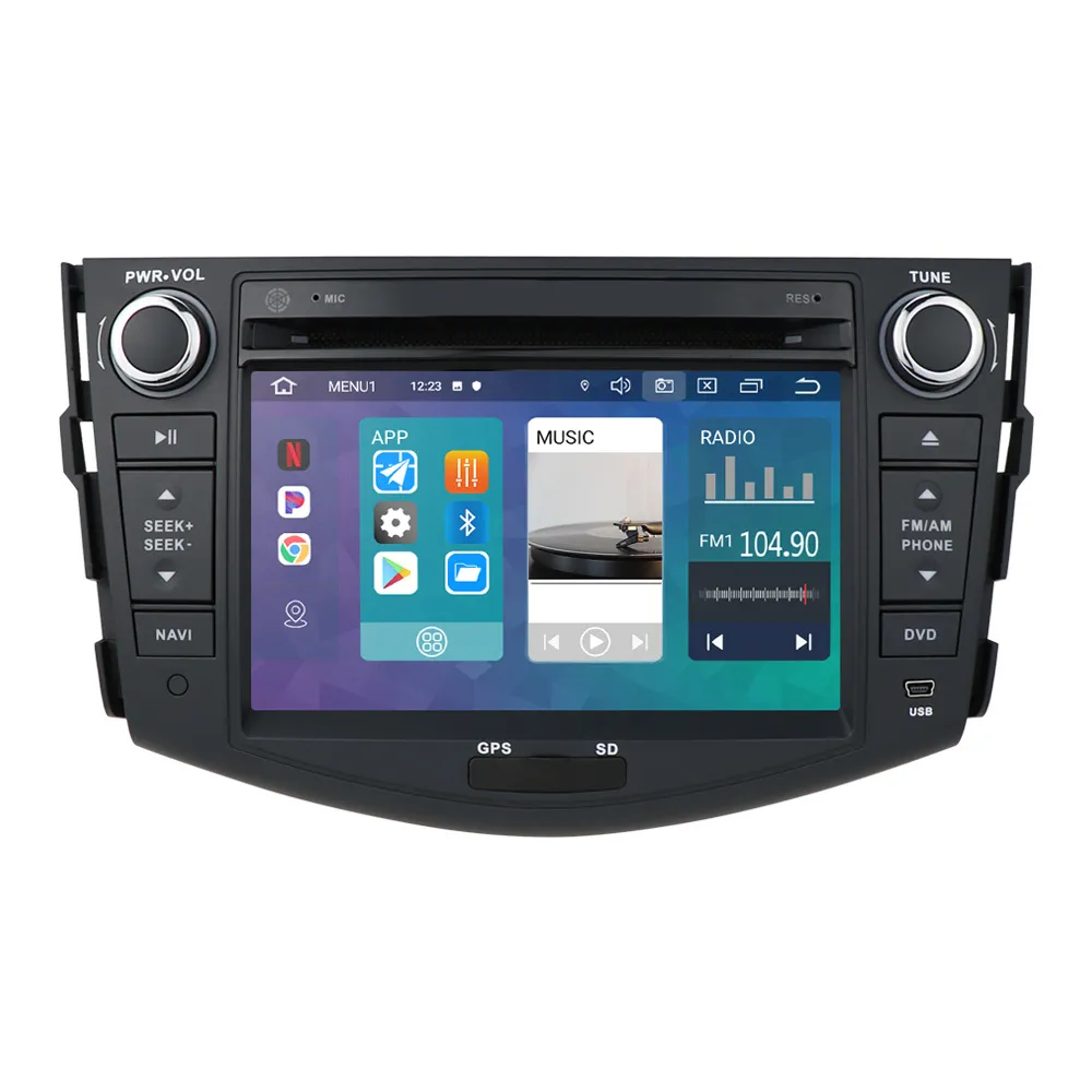 7 pollici 16G Car dvd Radio Player Android Unità di Testa per Toyota RAV4 2006-2012 Navigazione GPS Mp5 Multimedia con dvd